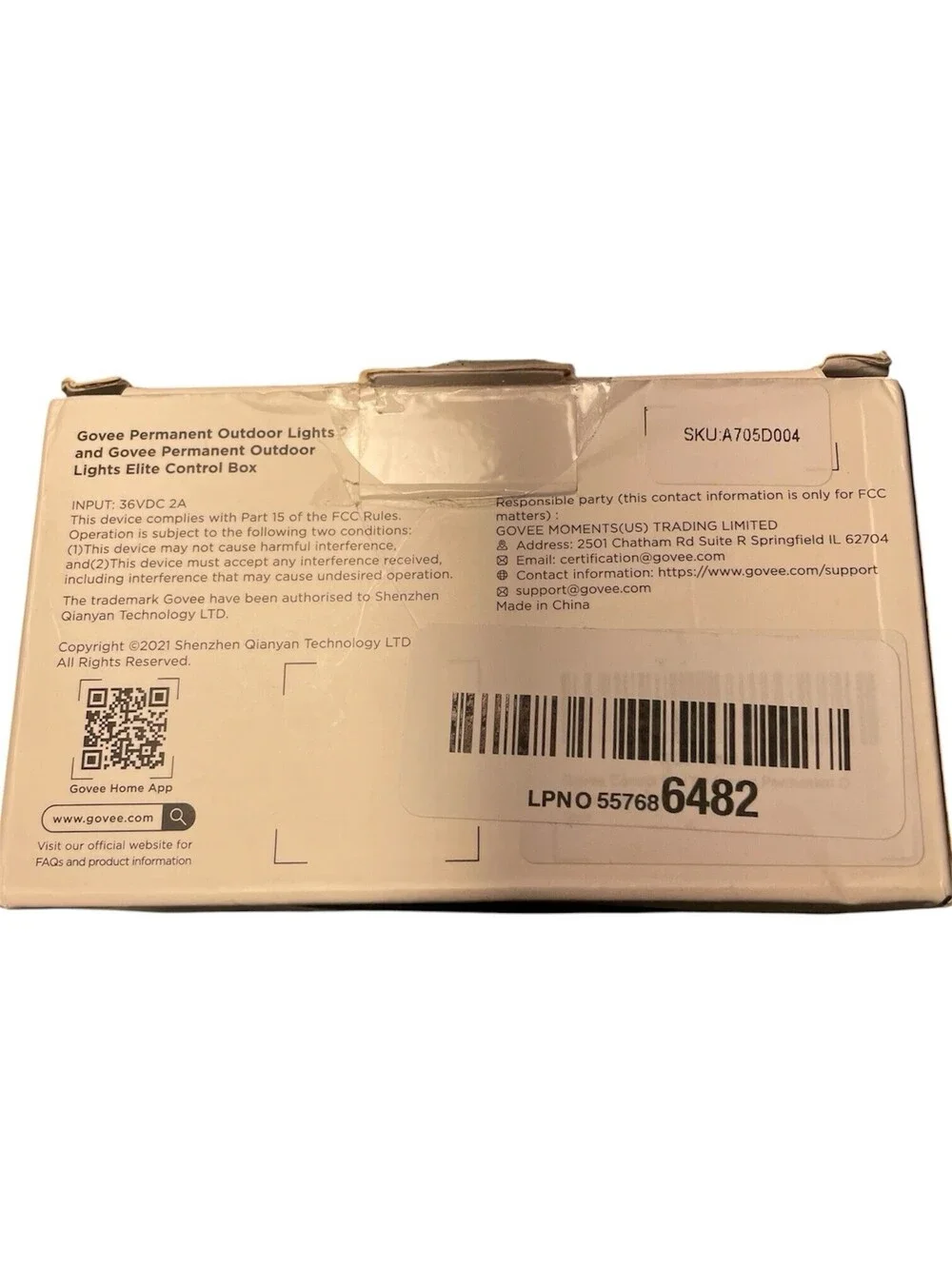 Govee Permanent Outdoor Light Lights2 /Elite Control Box White H705D H705E H705F